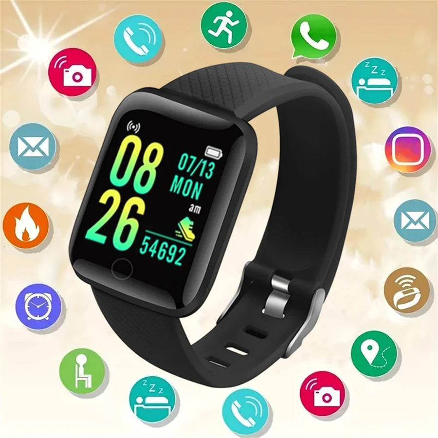 Smart Watch Sport Wristband Fitness Monitoring Track Heart Rate Call and Message Remind Men Smartwatch Woman 116 Plus Clock D13 Ürün ana görseli