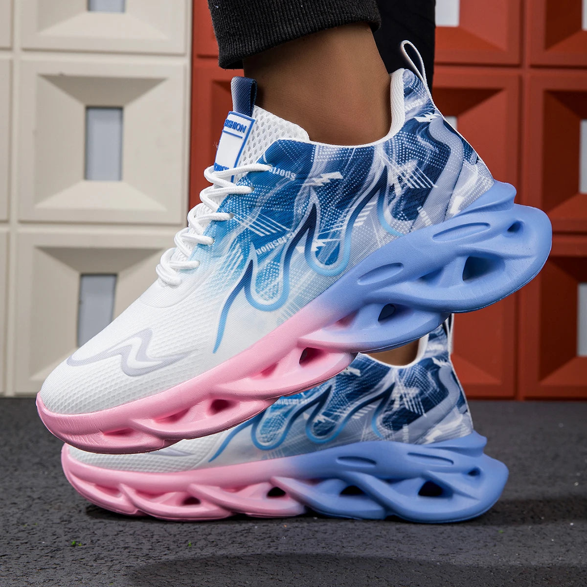 2025 Unisex Running Shoes Men Women Lightweight Mesh Breathable Comfortable Flat Soft Tennis Shoes Summer Lace-up Sneakers Man Secondary image