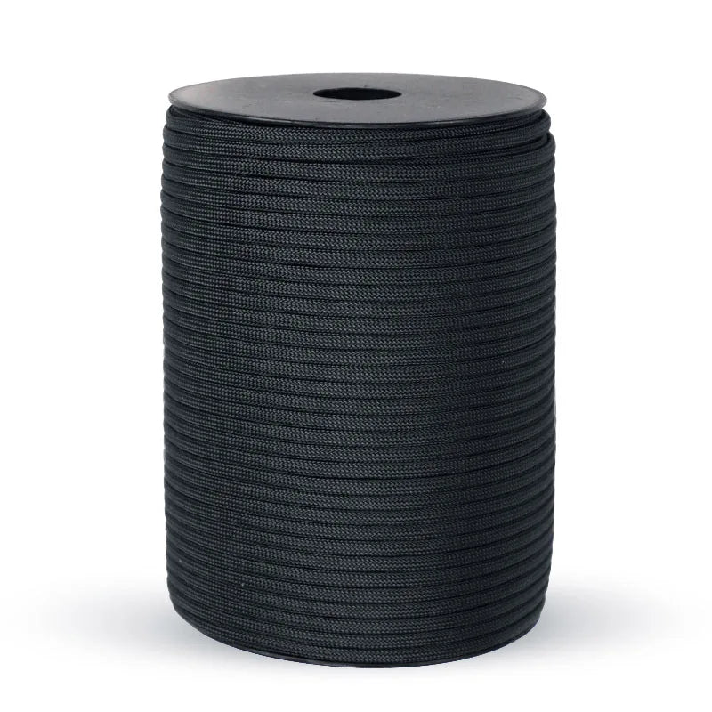 100/50M 550 Military Standard 9-Core Paracord Rope 4mm Outdoor Parachute Cord Survival Umbrella Tent Lanyard Strap Clothesline