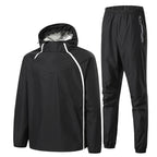 Men Double Zipper Sport Fitness Running Set Women Double Zipper Running Fitness Weight Loss Sweating Sweating Easy Lose Fat Set