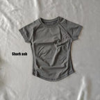 DF LOGO Short-Sleeve Sports T-Shirt  for Women,Impact Cropped Gym Top, Lightweight Yoga Top, Stretchy Athletic Tee