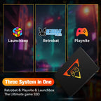 1TB Portable Gaming SSD 3 System in 1 Game Console 80+ Emulators for PS5/PS4/XBOX/XBOX One/PS3/SWITCH with 16191 3D & Retro Game
