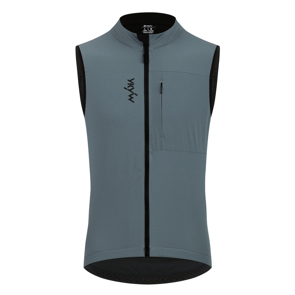YKYWBIKE Men Cycling Gelit Thermal Fleece Bicycle Windbreaker Sleeveless Bike Vest Windproof Waterproof Cycling