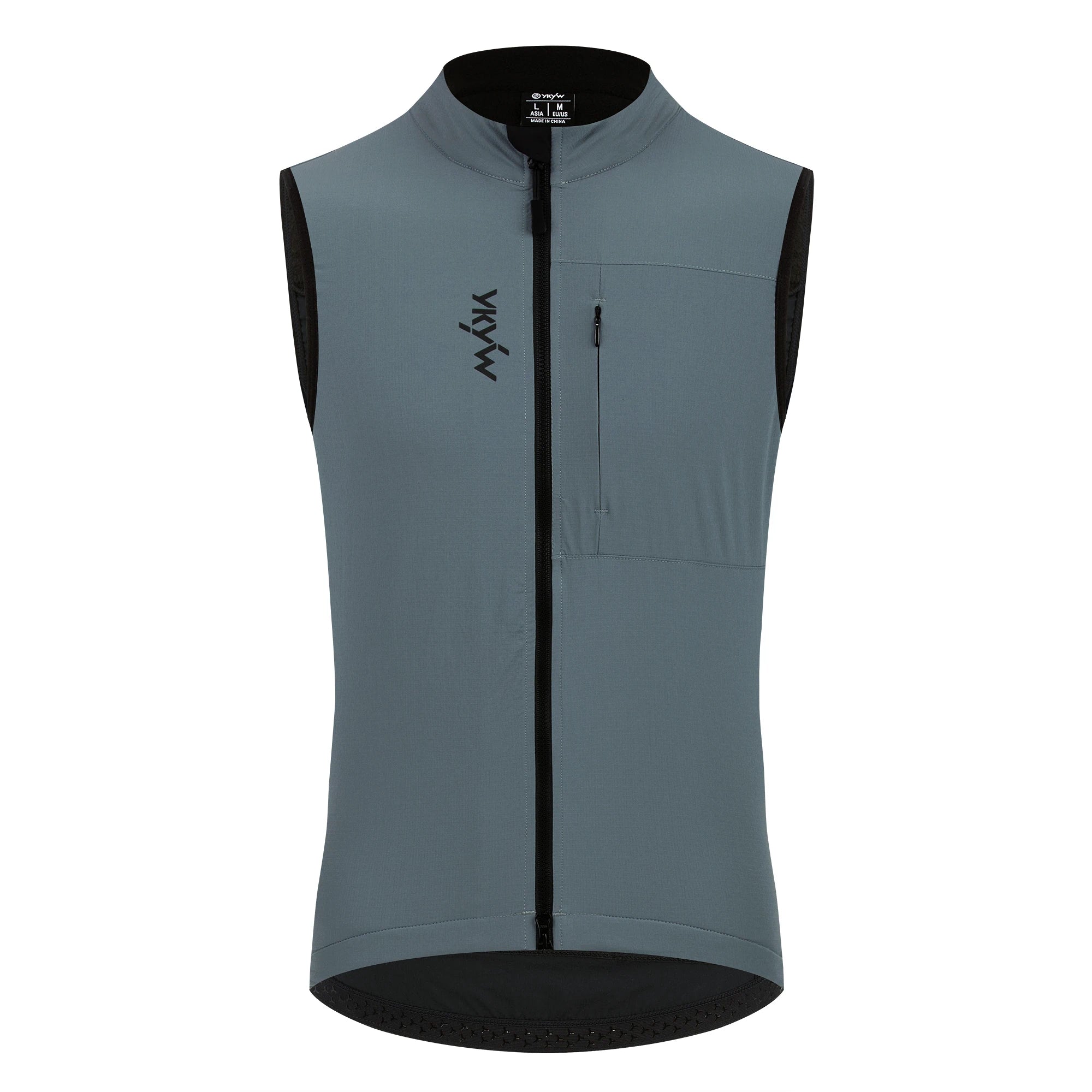YKYWBIKE Men Cycling Gelit Thermal Fleece Bicycle Windbreaker Sleeveless Bike Vest Windproof Waterproof Cycling