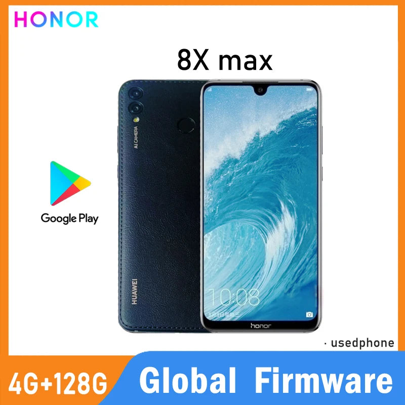 Global Firmware HONOR 8X MAX Smartphone EMUI 8.2.0 7.12 inches 16MP+8MP 5000mAh CPU Snapdragon 660 used phone Main image
