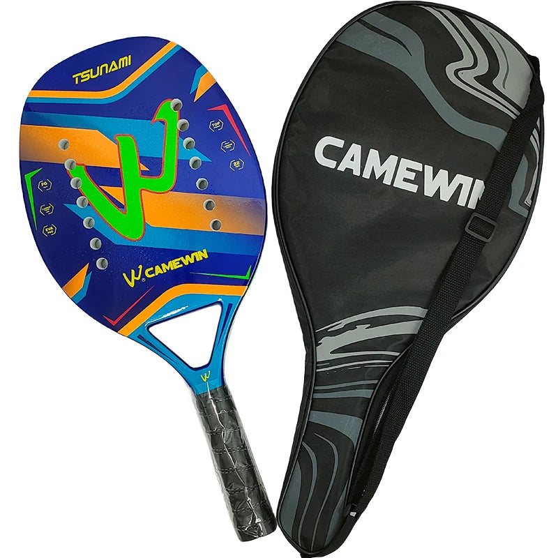 Camewin Beach Tennis Racket 50% Carbon Inner Core EVA Foam Fibe Send Protective Bag High Quality Tennis Racket 2024 the New Ürün ana görseli