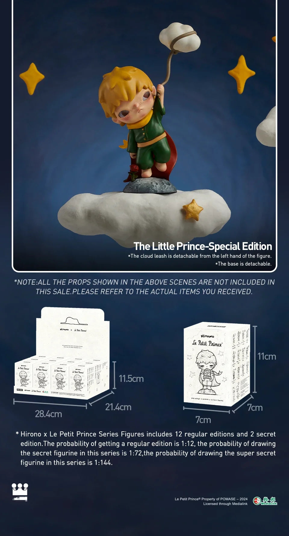 POP MART Hirono x Le Petit Prince Serie Blind Box Toys Mystery Box Mistery Caixa Action Figure Surprise Cute Model Birthday Gift