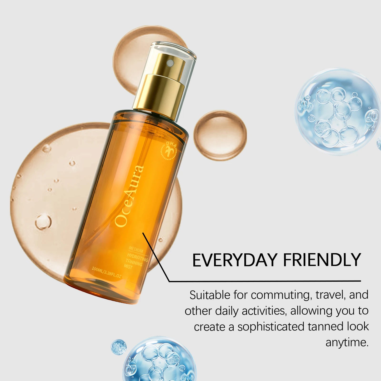 Self Tanning Spray Natural Sunless Tanner for Face Body Hydrating Lightweight Sunless Tanning Spray Natural Brown Tone Even Glow