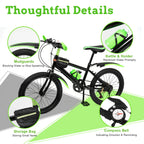 20"  7 Speeds Mountain Bike Kids Bicycle Dual-Disc Brakes Unisex Children's Bicycle Height Adjustable MTB Boys Girls Riding Bike