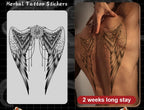 Magic Juice Ink Waterproof Tattoo Stickers Full Back Large Size Herbal Juice Temporary Tattoos Men Body Art Dragon Tiger