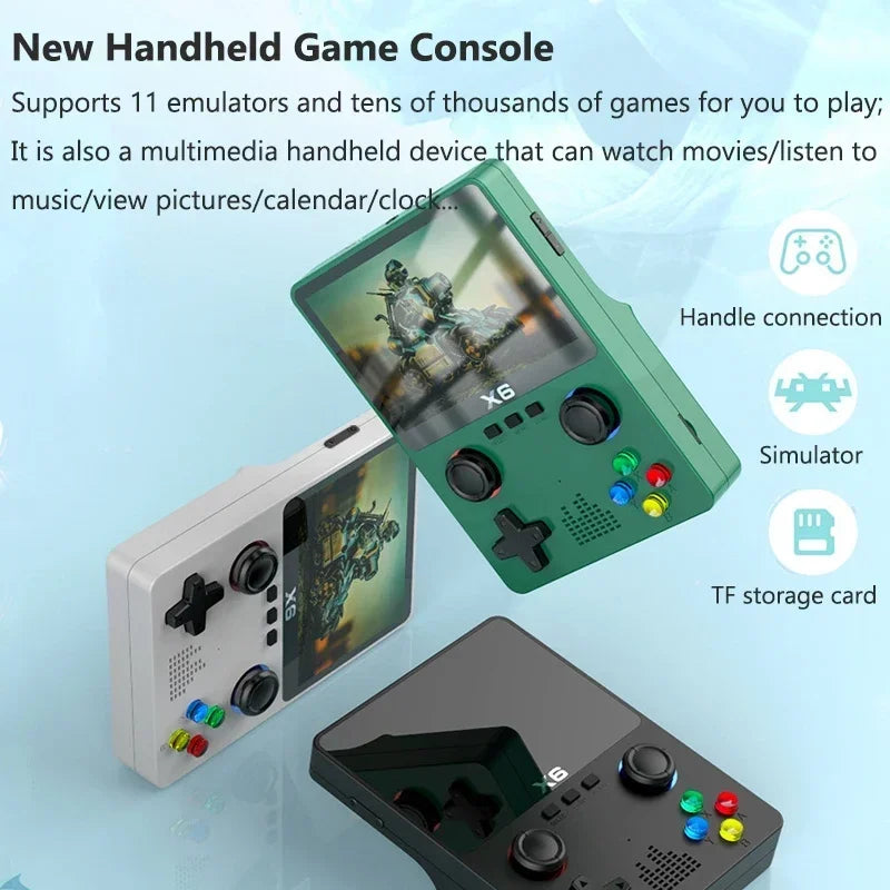 Retro Handheld Game Console 3.5Inch IPS Screen Dual 3D Joystick 11 Simulators GBA Video Game Players 10000+ Games for Kids Gifts