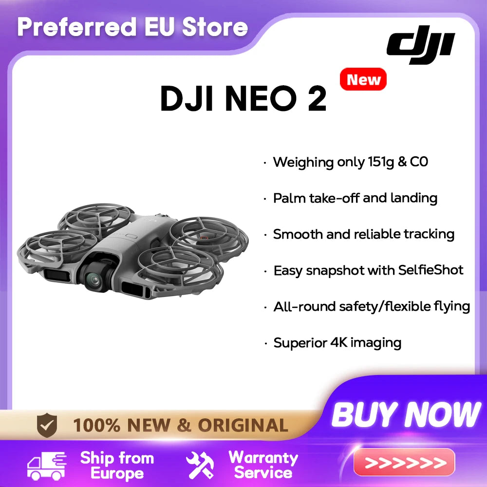DJI Neo 2 Drone Fly Camera Drone 4K Stabilized Video 151G Light & Portable Full-Coverage Propeller Guards NEO 2 New Original C0 Ürün ana görseli