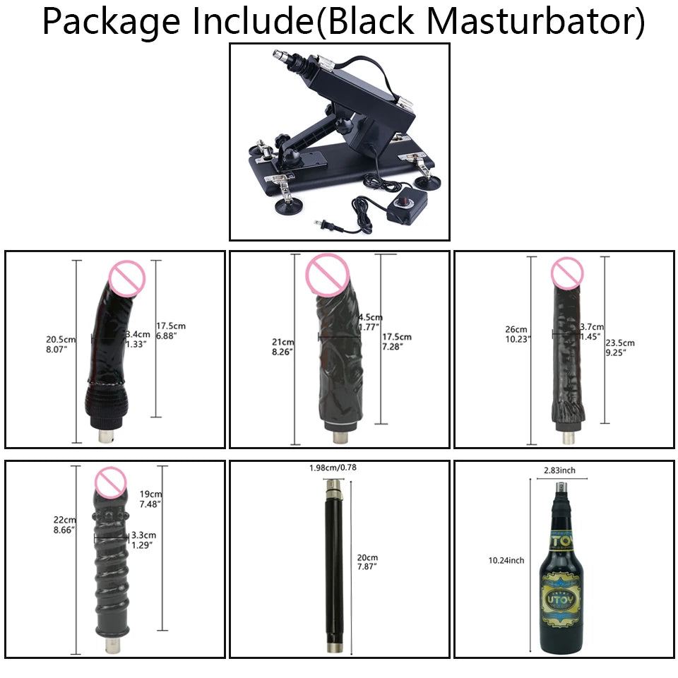 ROUGH BEAST Sex Machine for Women and Men with Dildo Attachment Automatic Masturbation Machine 3XLR Connector Sex Toys Products