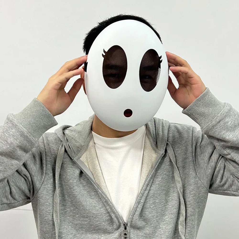 Game Bros Shy Guy Mask Cosplay Funny Unisex Kid Boys Girls Adlut Thicken Plastick Masks Halloween Carnival Party Costume Props