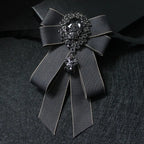 Fashion Ribbon Ribbon Bowtie Rhinestone Crystal Bow Tie Fabric Cloth Art Handmade Neck Tie For Men and Women