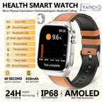 2026 New Nursing Grade Uric acid Blood lipids Smart Watch Men ECG+PPG Blood Pressure Heart Rate Bluetooth Call Health Smartwatch