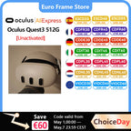 Oculus Quest 3 512G All-IN-ONE Headset With Integrated Head VR headset Motion Sensing Game Console Smart Glasses Quest 3 512G