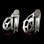 Stainless Steel Male Chastity Cage Cock Mamba Penis Ring Chastity Belt BDSM Erotic Urethral Lock Double-Arc Ring Sex Toy