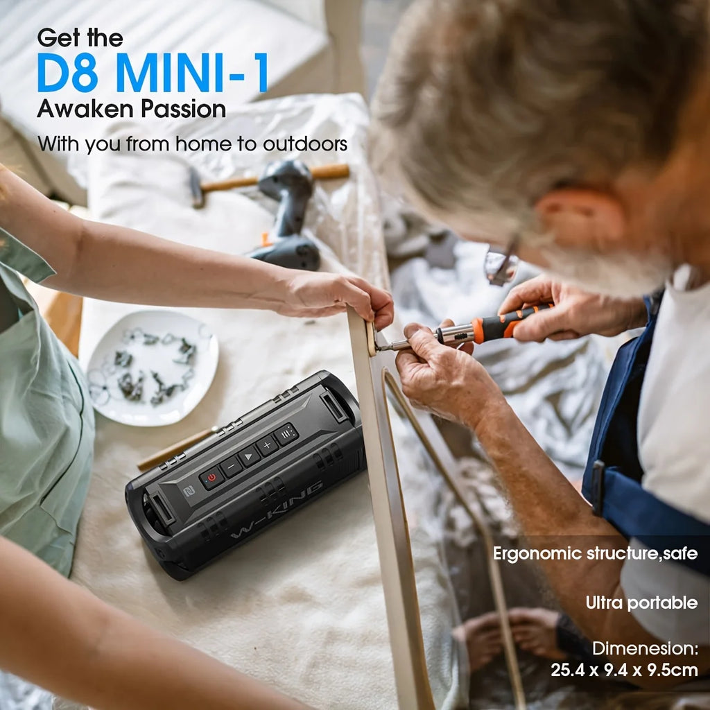 W-KING Bluetooth Speaker, 30W Portable Wireless Loud Speakers, IPX6 Waterproof Outdoor Speaker, 24H Playtime, EQ, AUX, TF Card