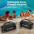 W-KING D8 Bluetooth Speaker, 50W RMS IPX6 Waterproof Loud Speakers Bluetooth Wireless, Large Outdoor Portable Speaker