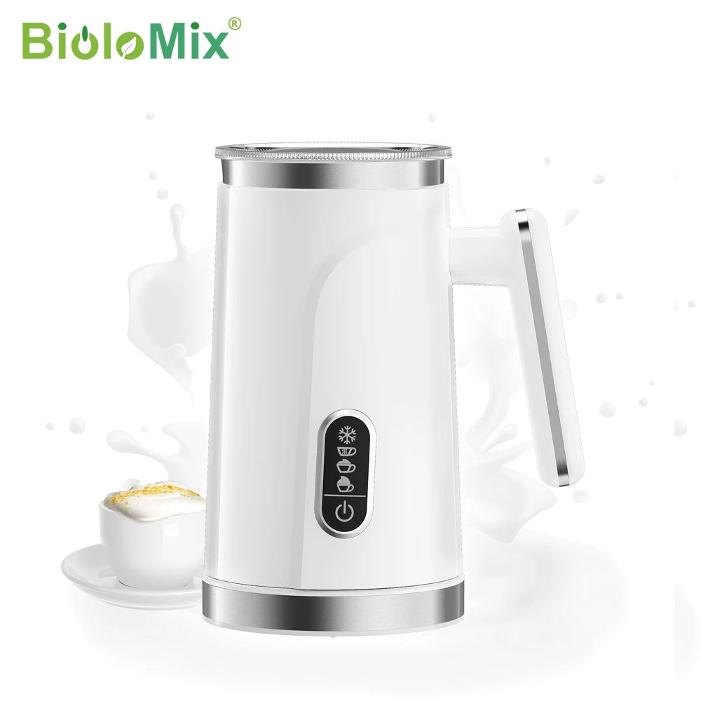 BioloMix 5-in-1 Smart Milk Frother w/LED Touch Display, Style Foam for Coffee & Lattes,Hot And Cold Foam Maker