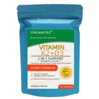 Vitamin K2 (MK7) with D3 Patches 9 Week Supply, Contains Vitamin D & K Complex Premium Non GMO, Biotin, Vitamin D3