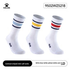Kelme Men's Mid Length Socks 3 Pairs Of Casual Socks Sweat Absorbing And Breathable Sports Socks Running Speed Dry Socks