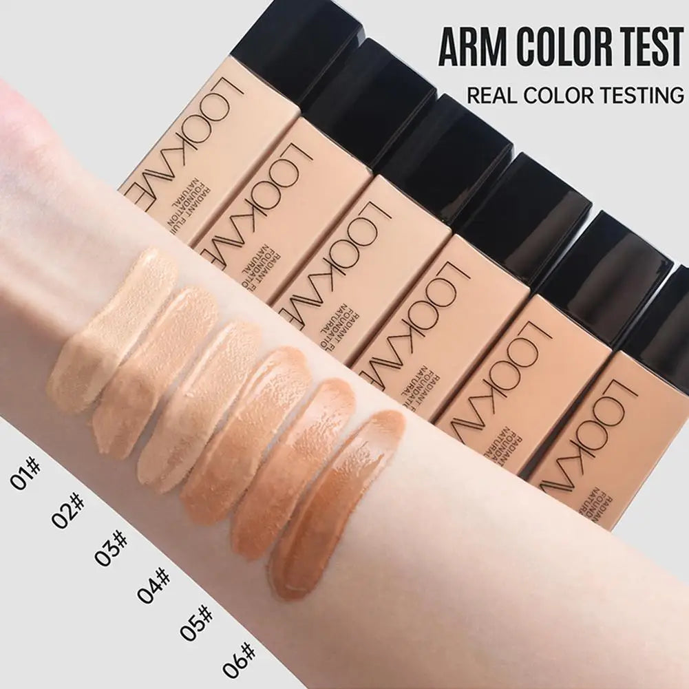 1Pcs Liquid Foundation Long Lasting Full Coverage Matte Cream CC Foundation Makeup Concealer Natural Liquid Base Moisturizing