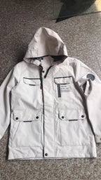 Fashion Men's Casual Windbreaker Jackets Hooded Jacket Man Waterproof Outdoor Soft Shell Winter Coat Clothing Warm Fleece Thick