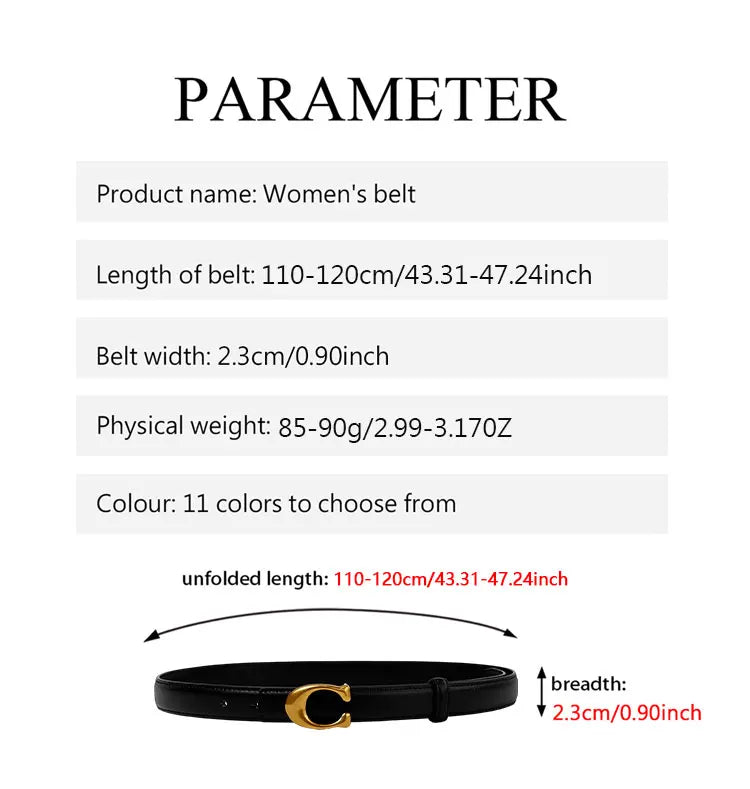 Vintage Spicy Girl High-End Women's Belt Versatile Fashion Accessory for Jeans And Dress Pants Temperament Niche Style
