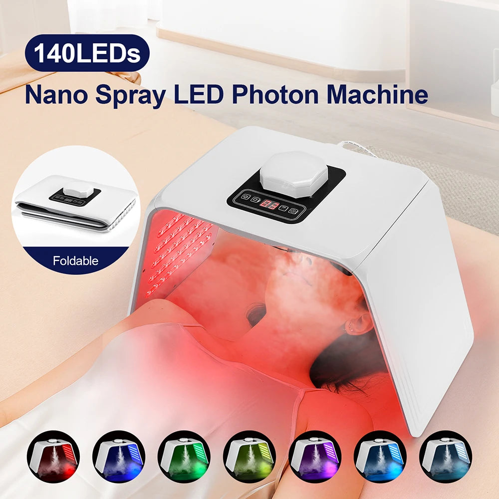 7 Colors LED Photon Beauty Mask Skin Moisturizing Nano Spray Face&Body SPA Skin Care LED Face Mask Ürün ana görseli