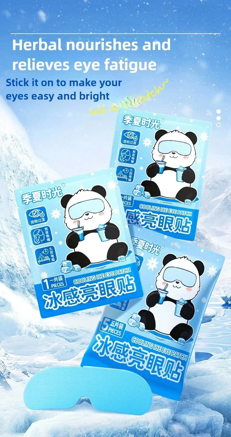 20/40 Pcs Box Hot Selling Disposable Ice Eye Patches Hydrogel Eye Protection Relieve Fatigue Herbal Cold Compress Eye Masks