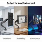 Single Monitor Mount Stand Up to 32 Inch 19.8lbs Universal VESA Desk Bracket Height Adjustable Computer Screen Holder