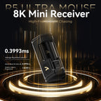 ATTACK SHARK R5 Ultra Carbon Fiber Wireless 8K Gaming Mouse 39g SUPERLIGHT, PixArt PAW3950MAX Gaming Sensor, 8000Hz Wireless Pol
