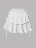 New Solid Color Skirt Women Summer Fashion Outdoor Versatile High Waist Slim Fit Elastic Waist Short Skirt Goods In Stock