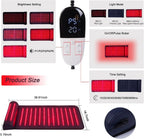 Red Light Therapy Mat with Neck Support Far Infrared for Neck Back Shoulder Knee Pain Relief Muscle Relax Home Use Spa Massager