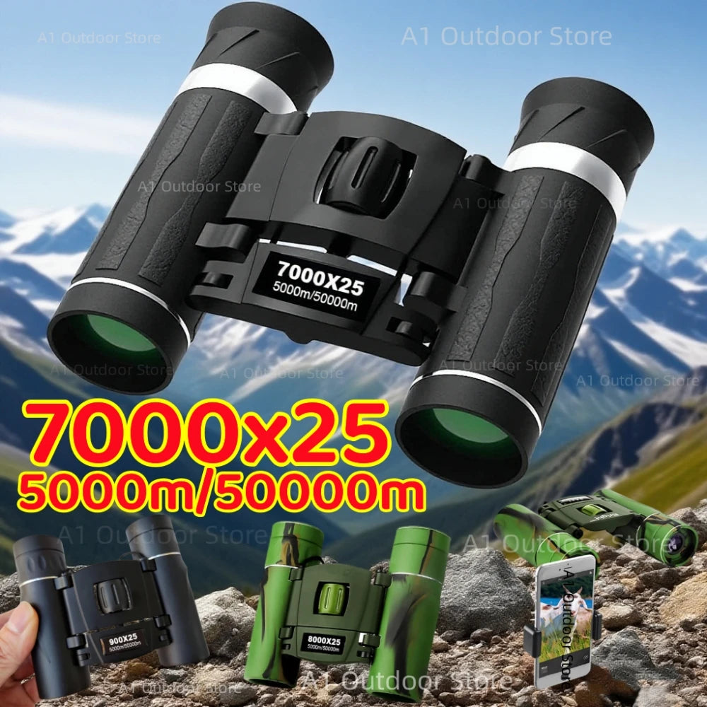 Powerful Long Range Binoculars Monocular Telescope Folding Portable BAK4 FMC Optics Jumelles for Outdoor Camping Hunting Concert Ürün ana görseli