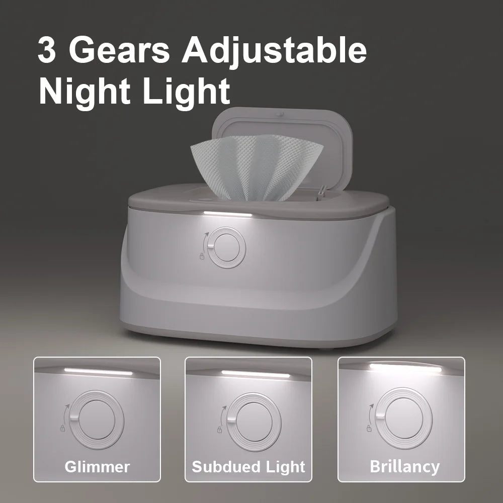 USB Powered Baby Wet Wipes Warmer Night Light Car Hanging Constant Temperature Wet Wipes Dispenser Box Wipes Warming Ürün ana görseli