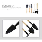 2Sets Garden Tool Set for Indoor Outdoor Gardening Hand Tools Kit with Trowel Rake Spade for Houseplants Succulents Bonsai
