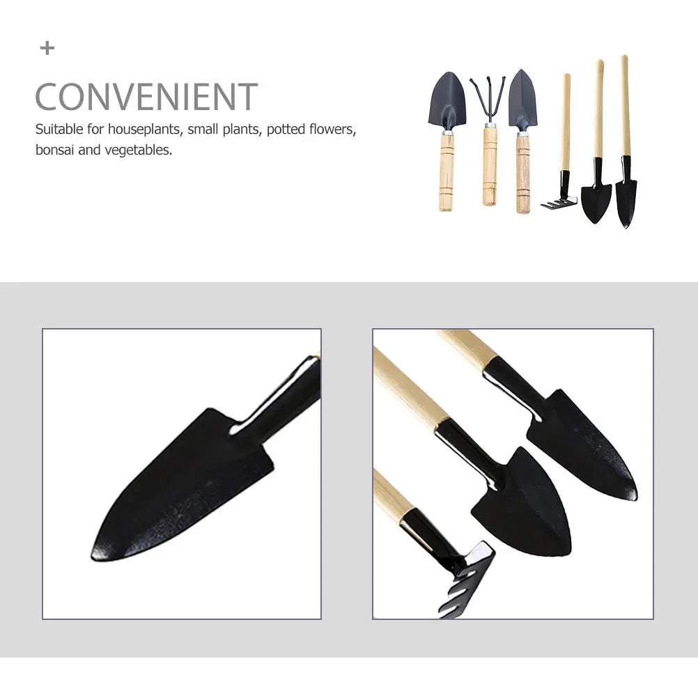 2Sets Garden Tool Set for Indoor Outdoor Gardening Hand Tools Kit with Trowel Rake Spade for Houseplants Succulents Bonsai