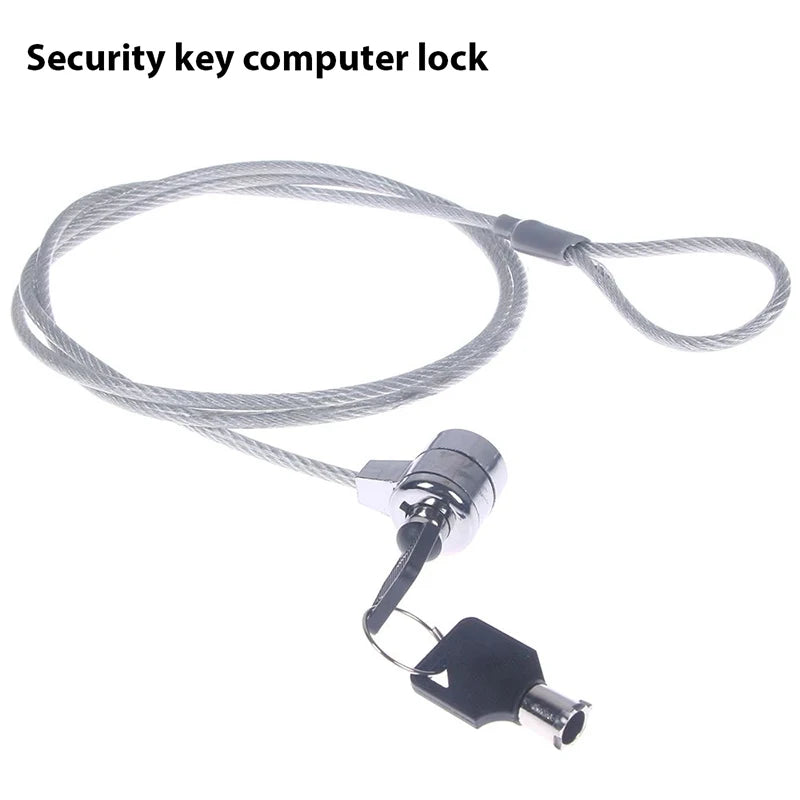 Laptop Lock Key Lock 1.2m Long Thick Anti Shear Steel Wire Lock Secure And Anti-theft Ürün ana görseli