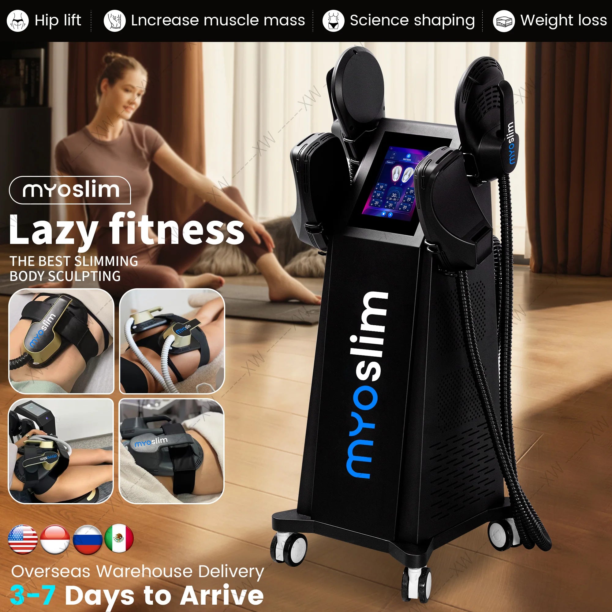 Newest Myoslim Neo RF EMS Body Sculpting Machine 6500W HI-EMT Muscle Stimulator Butt Lift Massage Equipment for Body Shaping Main image