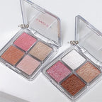4 Colors Diamond Highlighter Powder Palette Glitter Face Contour Brighten Makeup Shimmer Ultra-concentrated Illuminate Cosmetic