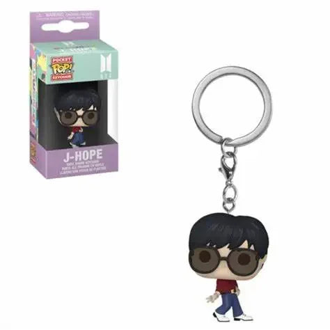 Funko POP Keychain Toy Men's Team Cartoon V JUNG KOOK JIMIN Jin V J-HOPE Pocket Pop Keychain Vinyl Action Figure Collection Toys