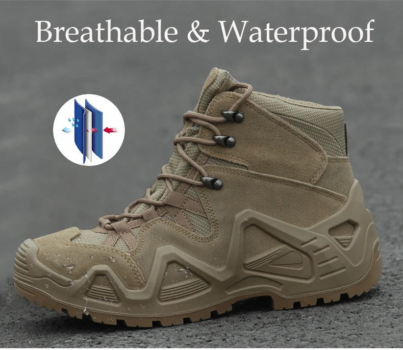 Men Casual Hunting Ankle Boots Outdoor Tactical Hiking Man Boot  Hunting Work Boots for Motorcycle Shoes Botas Militares