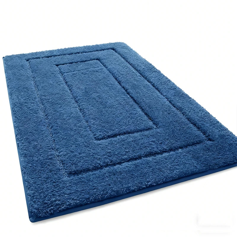 Homaxy Double Frame Velveteen Bathroom Mat Floor Mat Indoor Non Slip Door Mat Dirt Trap Absorbs Water Comfortable Bathroom Mat Ürün ana görseli