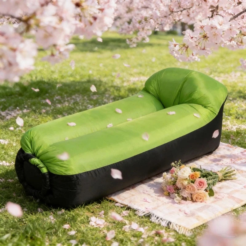 Outdoor Portable Inflatable Sofa Beach Lazy Air Sofa Folding Sleeping Bag Oxford Cloth Camping Furniture 190x70cm Ürün ana görseli