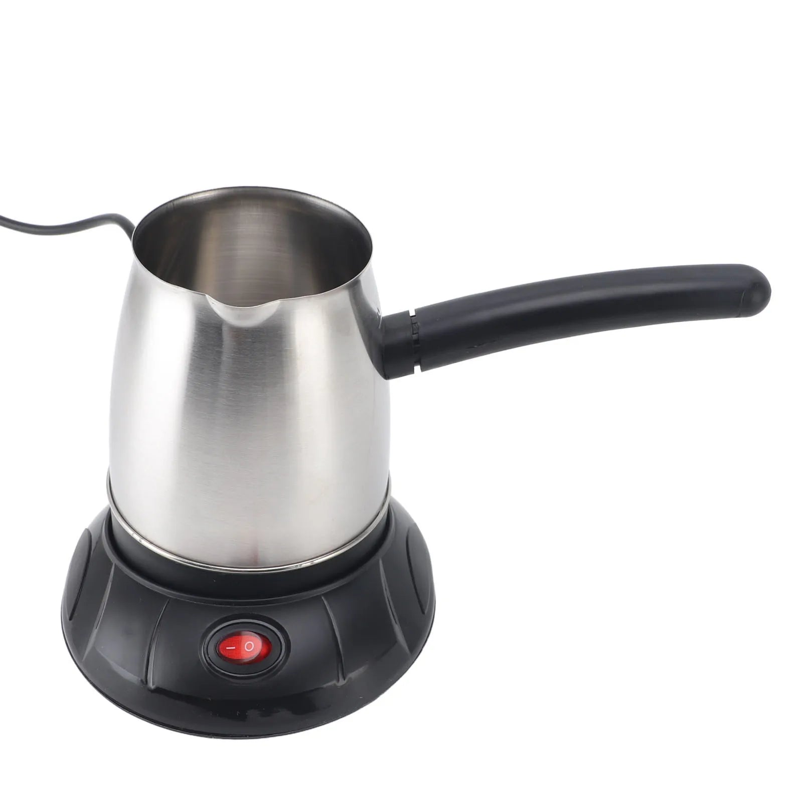 500ml Stainless Steel Electric Turkish Coffee Maker Pot with Long Removable Handle for Tea And Milk