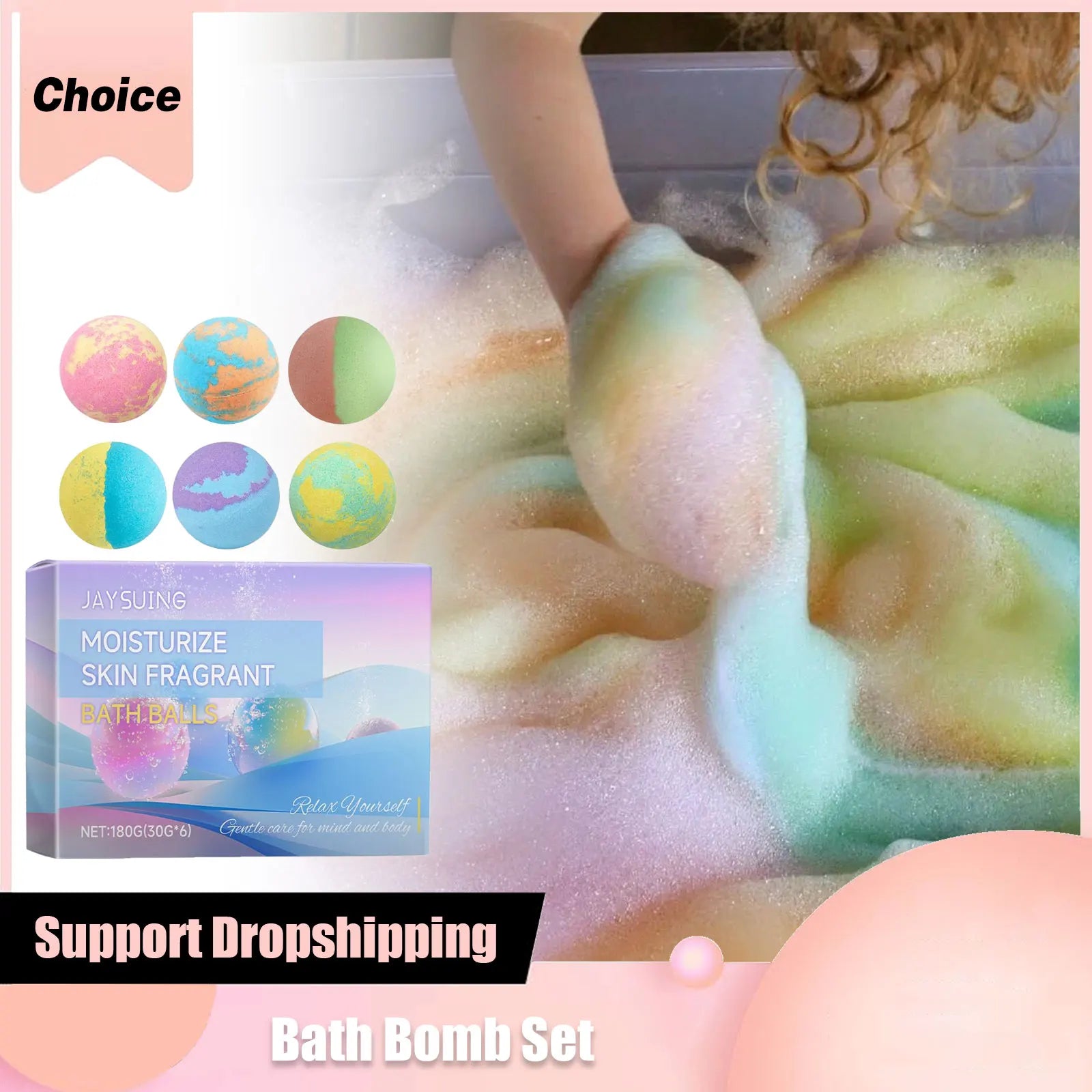 Bath Bomb Lasting Fragrance Aromatherapy Floral Scent Exfoliating Moisture Body Wash Cleansing Spa Salt Ball Bubble Bombs Shower Ürün ana görseli