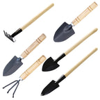 2Sets Garden Tool Set for Indoor Outdoor Gardening Hand Tools Kit with Trowel Rake Spade for Houseplants Succulents Bonsai